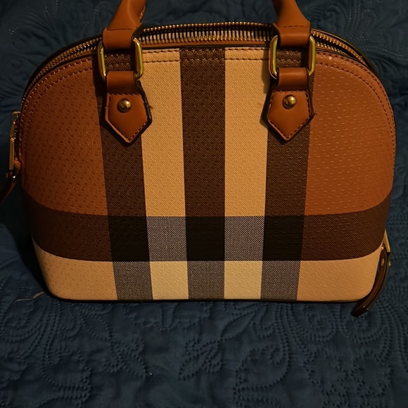 Brown with Cream color Satchel - Picture 4 of 6